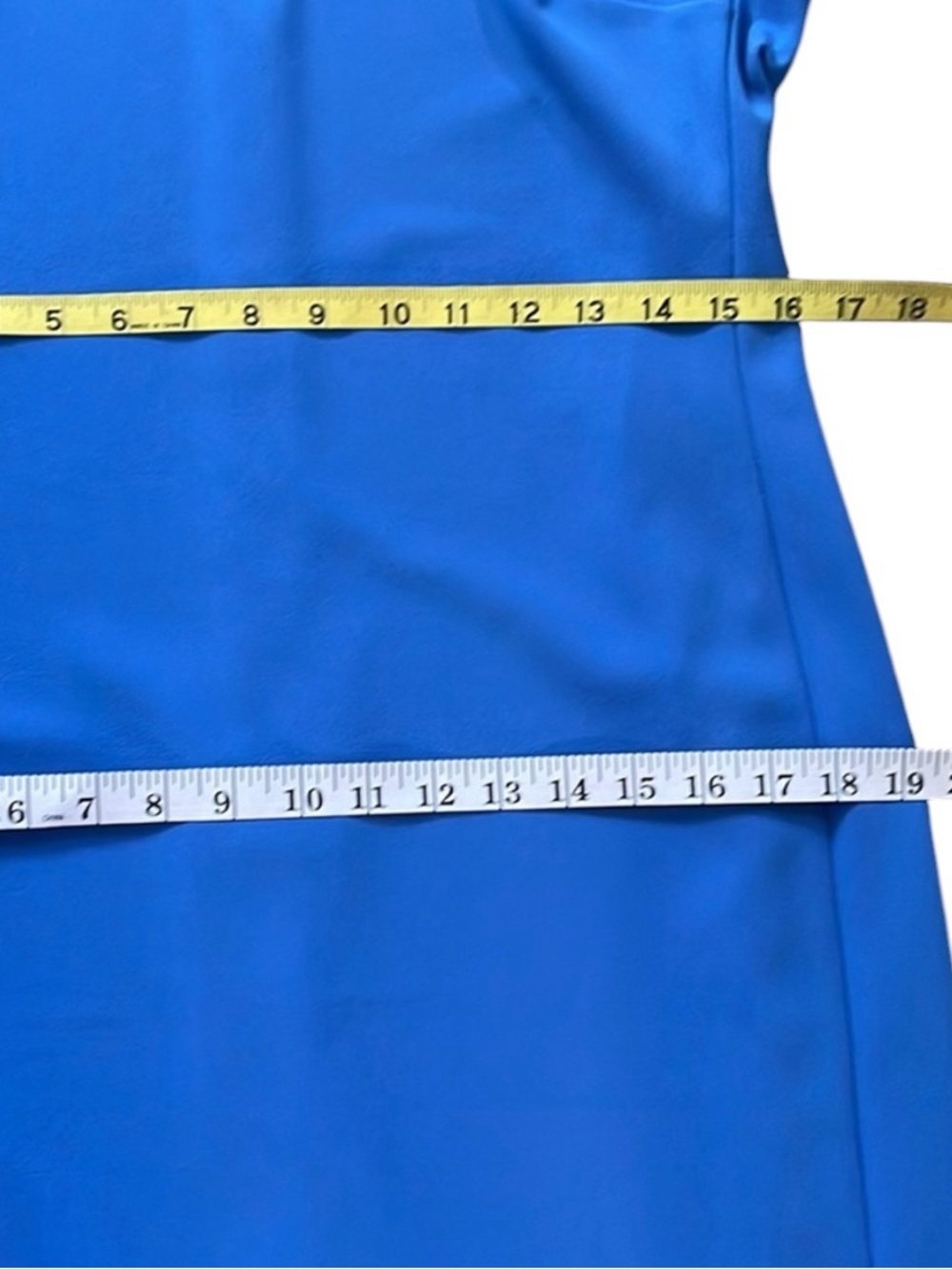 Karl Lagerfeld Blue Scuba Crepe 3/4 Tulip Sleeve Sheath Dress 10 EUC - Picture 15 of 16